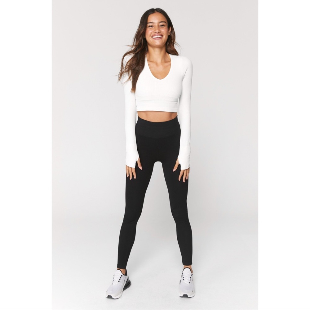 NWT Spiritual Gangster Zen Black Ribbed Legging XS/S